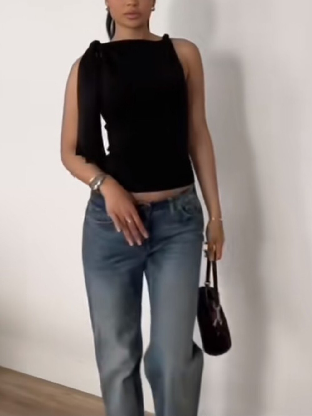 Khy Sleek  Stretch Knotted Strappy Top